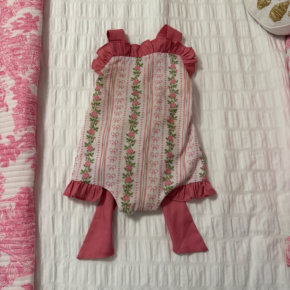 Pink Floral Baby Romper